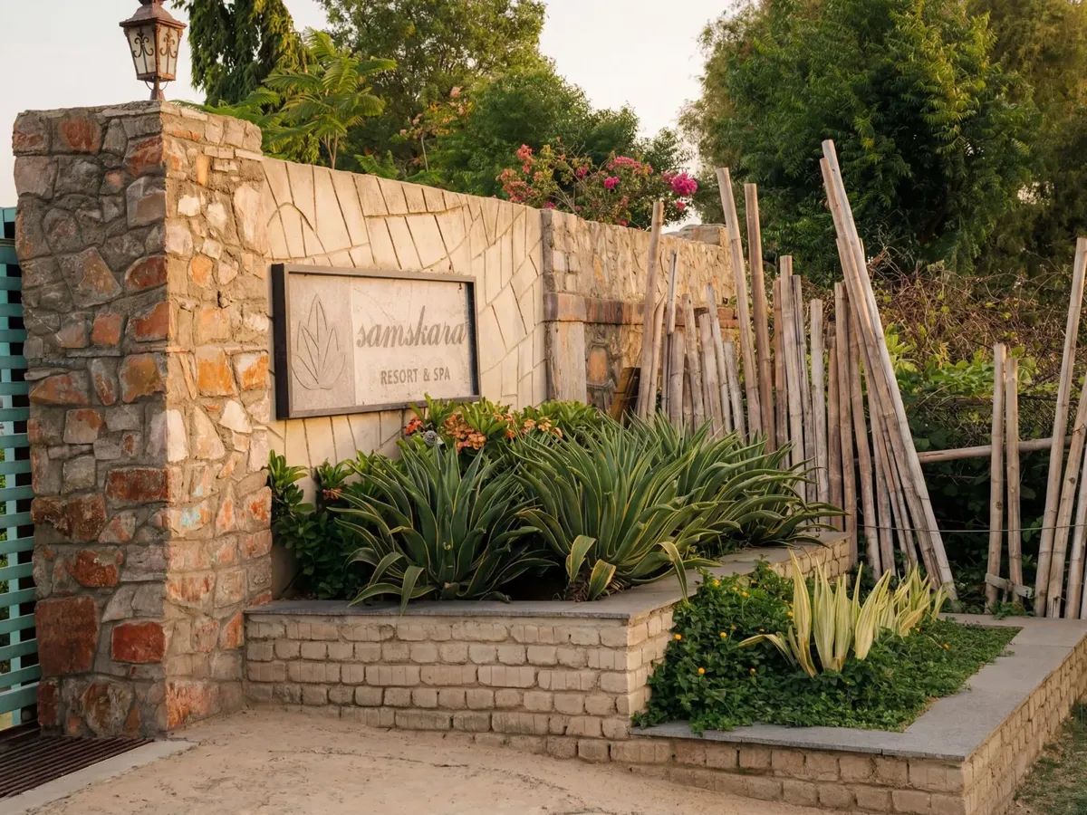 The Samskara entrance sign